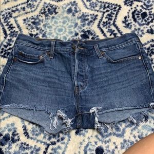 Distressed Levi shorts